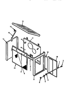 Cabinet Diagram and Parts List for 2827  US Stove Company Heater